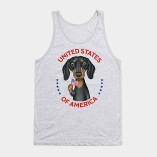 Dachshund United States of America Tank Top